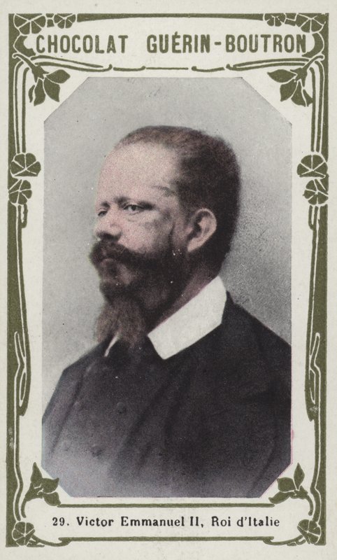 Victor Emmanuel II, konge af Italien (farvet foto) af French School