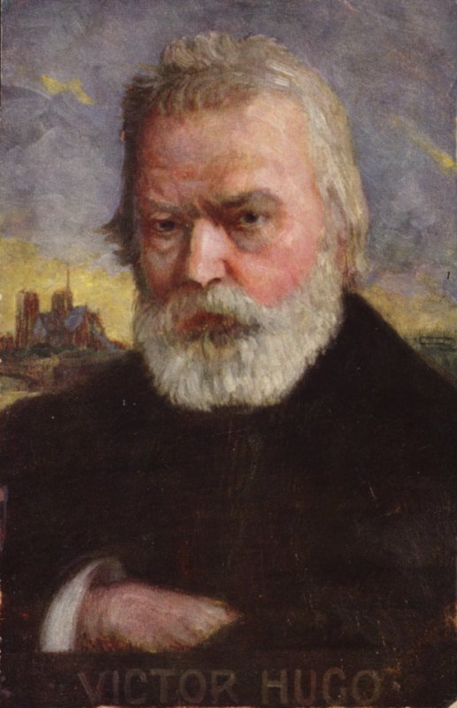 Victor Hugo (1802-1885), fransk digter, romanforfatter og dramatiker (farvelitografi) af French School