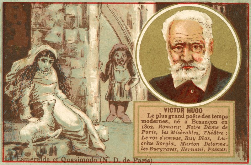 Victor Hugo, fransk forfatter (chromolitho) af French School