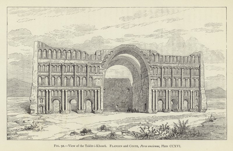 Udsigt over Takht-i-Khosru af French School