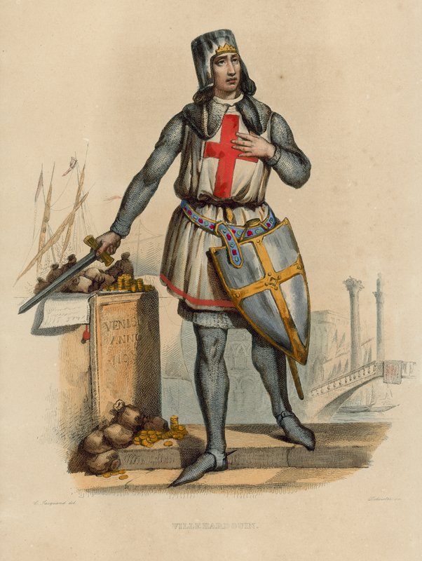 Villehardouin (farvet gravering) af French School