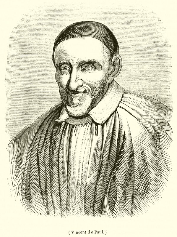 Vincent de Paul (gravering) af French School