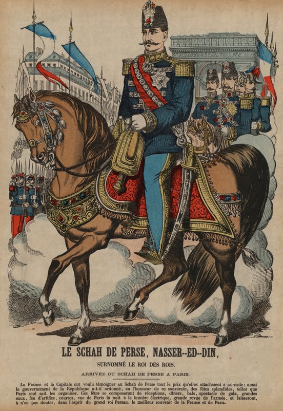 Besøg af Naser al-Din, Shah af Persien, til Paris af French School