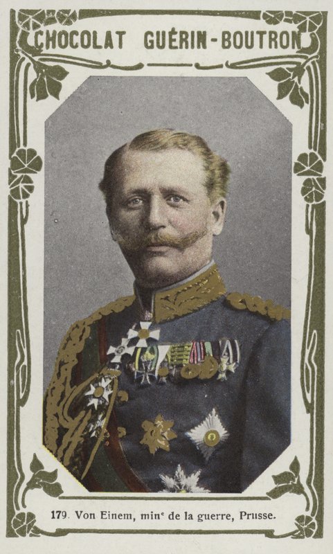Von Einem, krigsminister, Preussen (farvet foto) af French School