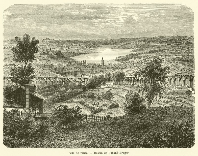 Vue de Truro (gravering) af French School