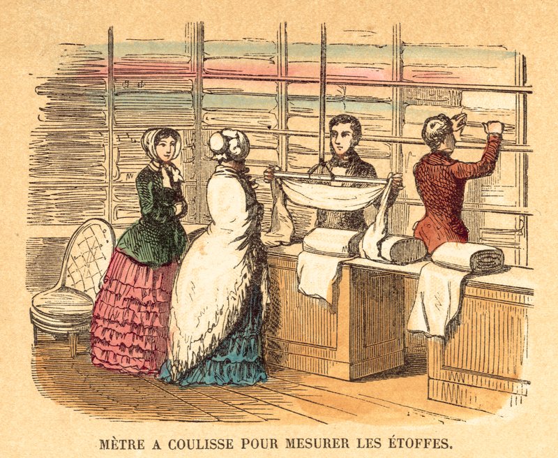 Vægte og mål (farvet gravering) af French School