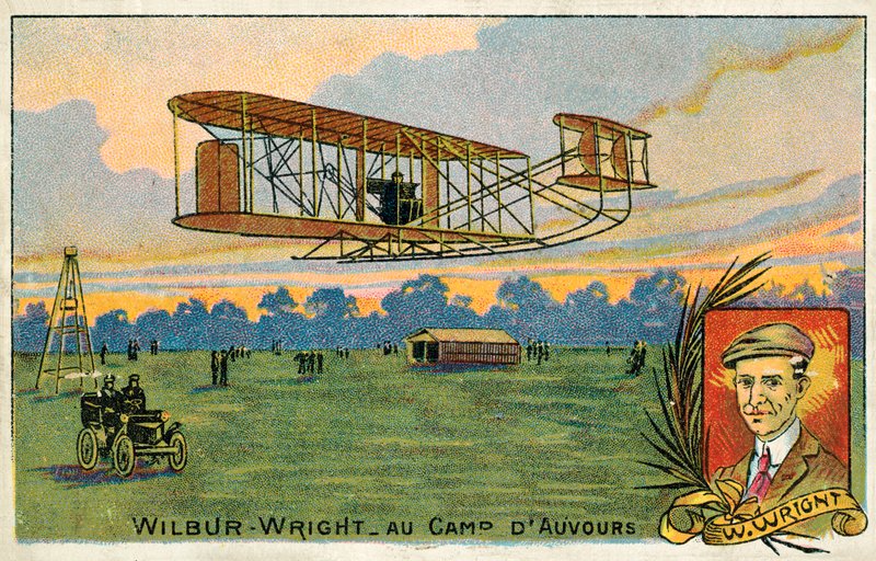 Wilbur Wright flyver på Camp d