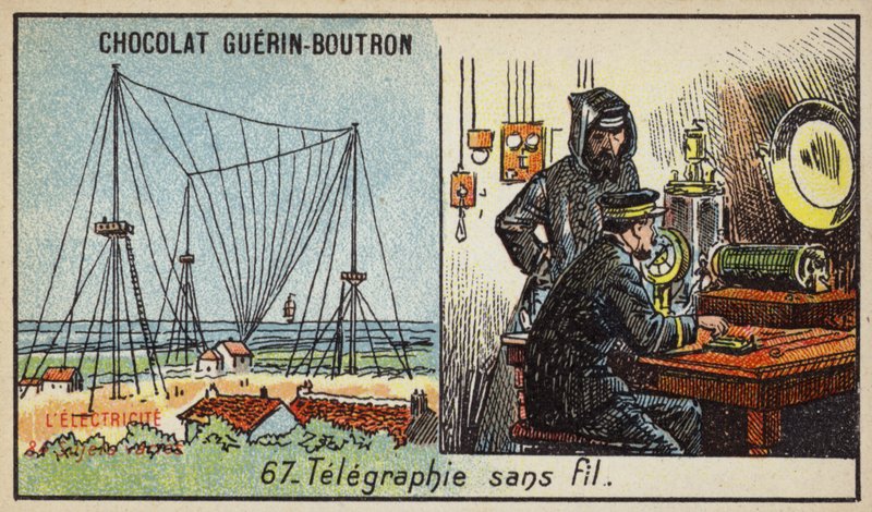 Trådløs telegrafi (chromolitho) af French School