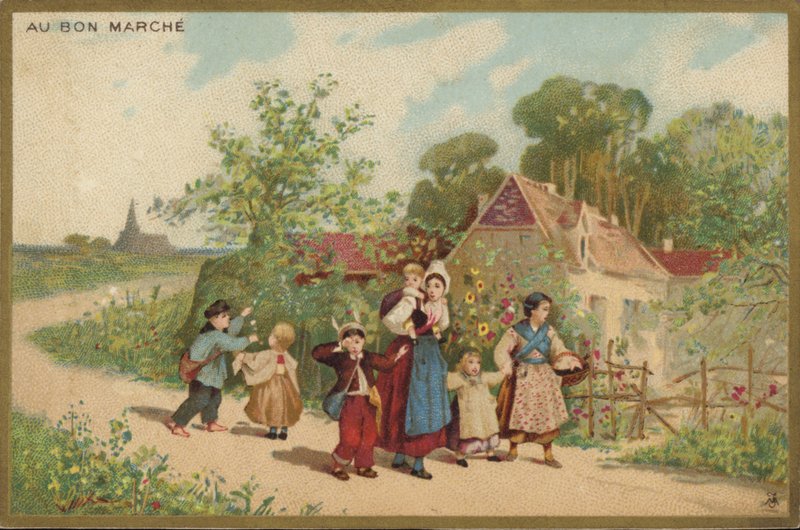 Kvinder og børn går af French School