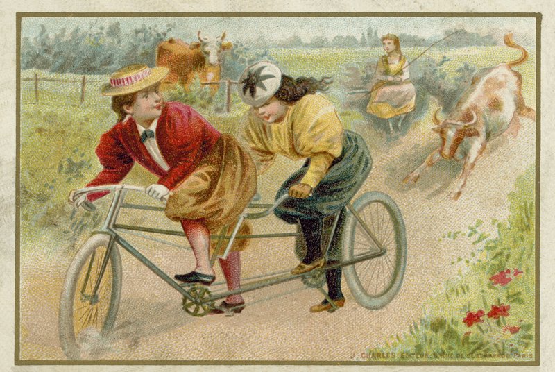 Kvinder kører tandem af French School