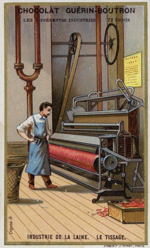 Uld industri. Vævning (chromolitho) af French School