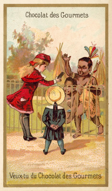 Kunne du tænke dig nogle Chocolat des Gourmets? (chromolitho) af French School