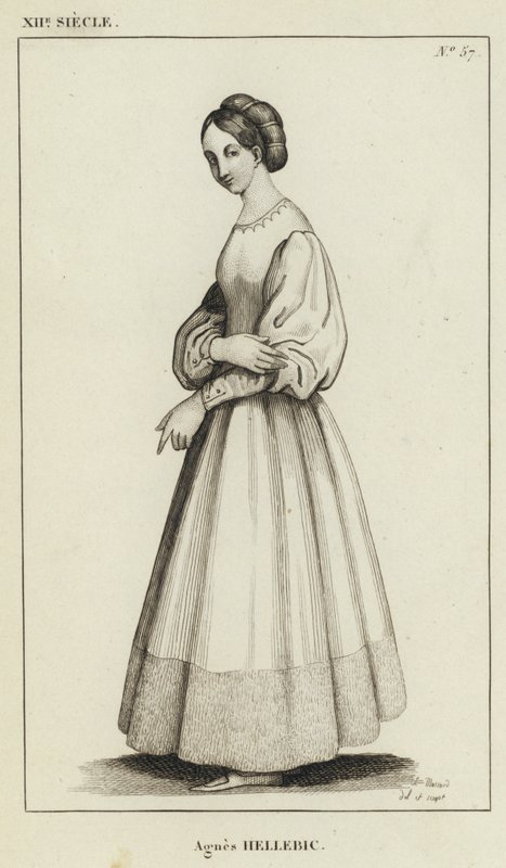 XII Century, Agnes Hellebic (gravering) af French School
