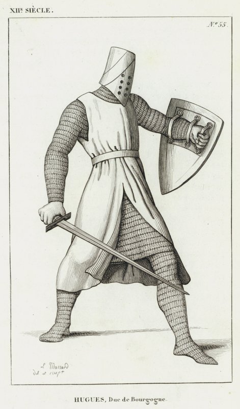XII Century, Hugh, hertug af Bourgogne (gravering) af French School