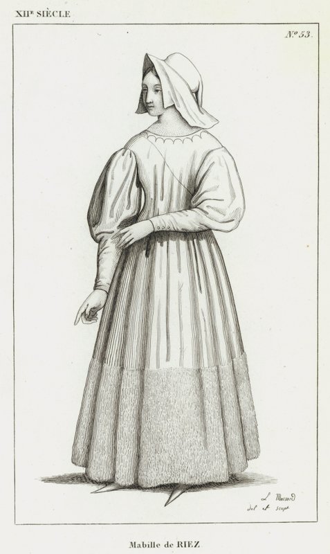 XII Century, Mabille de Riez (gravering) af French School