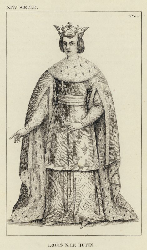 XIV Century, Louis X le Hutin (gravering) af French School