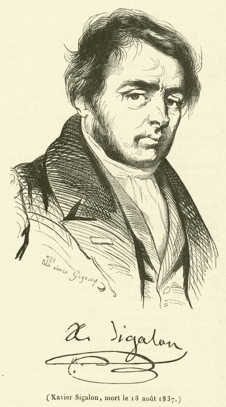 Xavier Sigalon, død 18. august 1837 (kobberstik) af French School