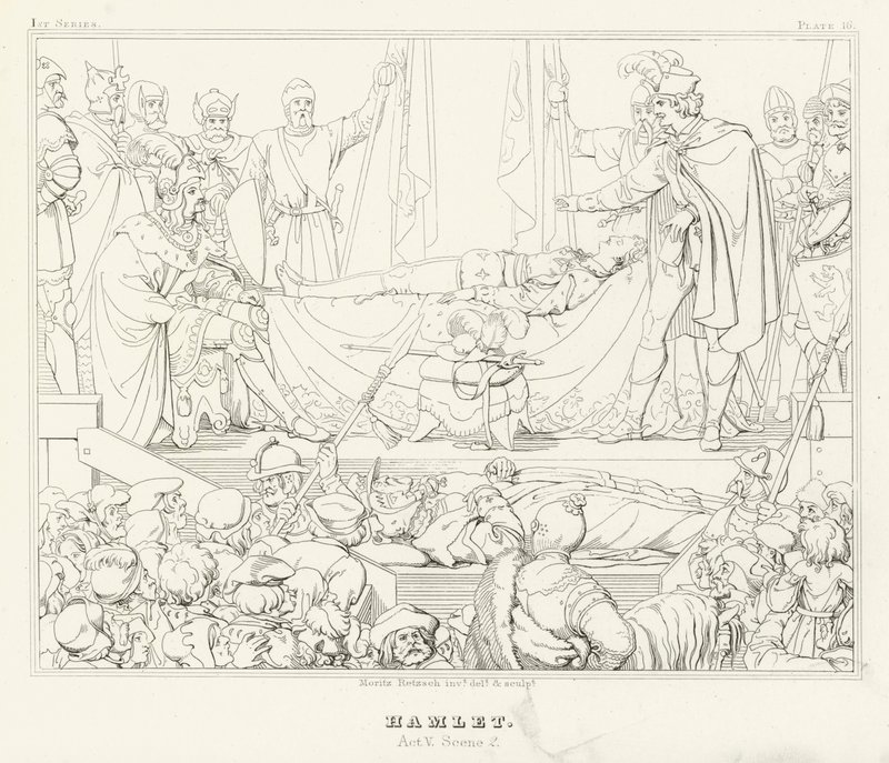 Hamlet, Akt V, Scene 2 (gravering) af Friedrich August Moritz Retzsch