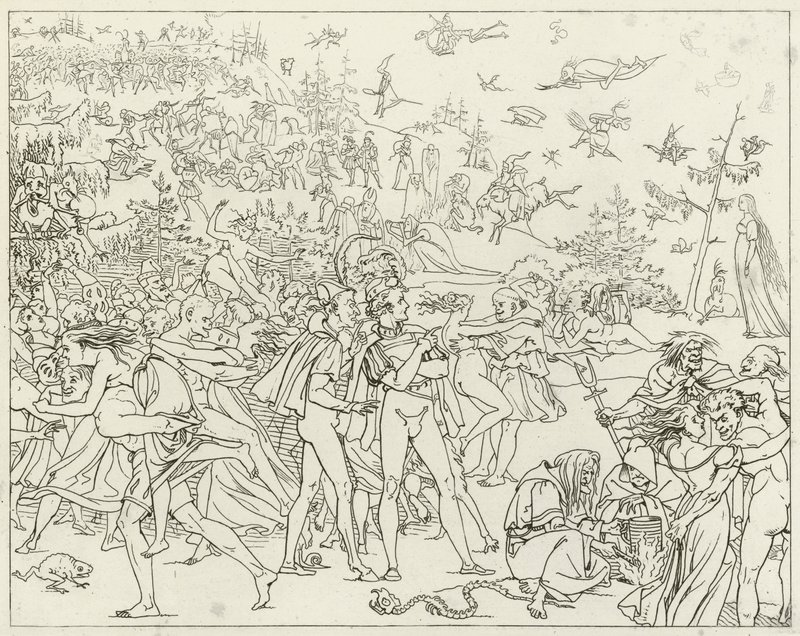Illustration til Goethes Faust af Friedrich August Moritz Retzsch