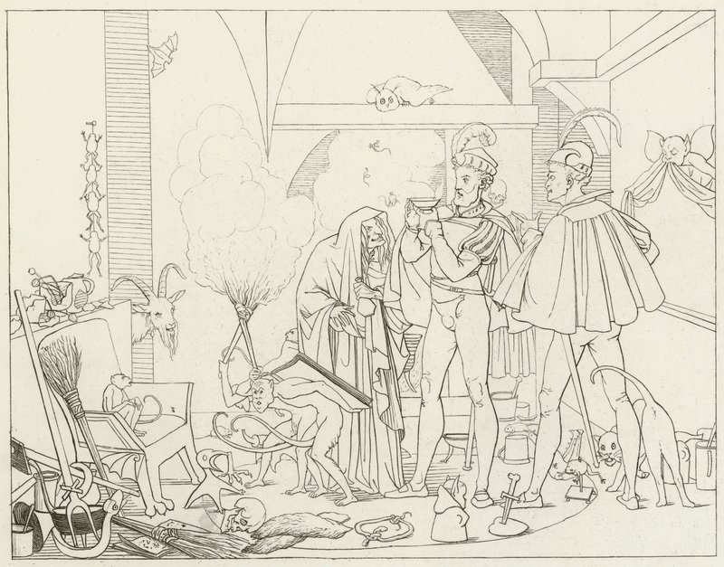 Illustration til Goethes Faust af Friedrich August Moritz Retzsch