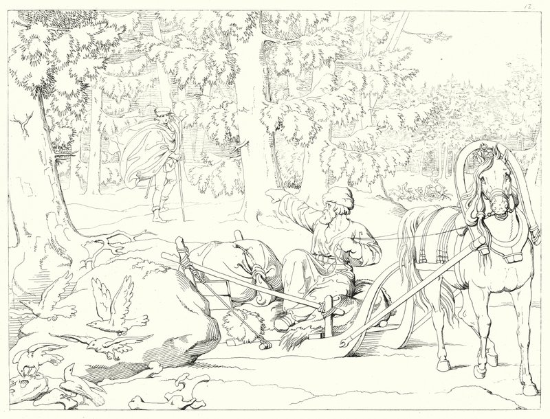 Illustration til Schillers Lied von der Glocke eller The Song Of The Bell (gravering) af Friedrich August Moritz Retzsch