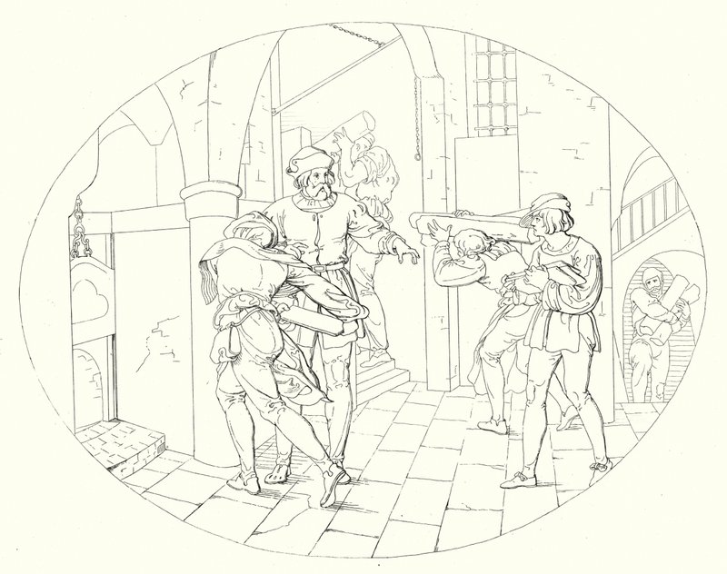 Illustration til Schillers Lied von der Glocke eller The Song Of The Bell (gravering) af Friedrich August Moritz Retzsch