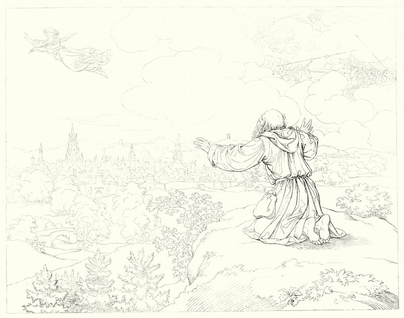 Illustration til Schillers Lied von der Glocke eller The Song Of The Bell (gravering) af Friedrich August Moritz Retzsch