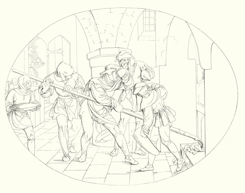 Illustration til Schillers Lied von der Glocke eller The Song Of The Bell (gravering) af Friedrich August Moritz Retzsch