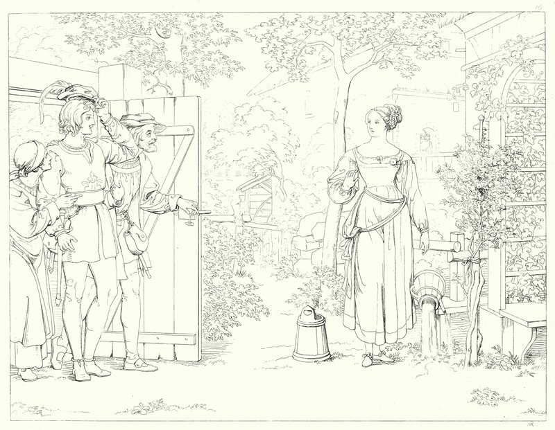 Illustration til Schillers Lied von der Glocke eller The Song Of The Bell (gravering) af Friedrich August Moritz Retzsch