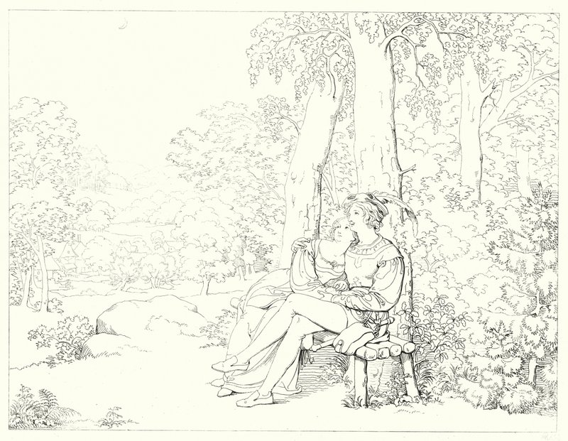 Illustration til Schillers Lied von der Glocke eller The Song Of The Bell (gravering) af Friedrich August Moritz Retzsch