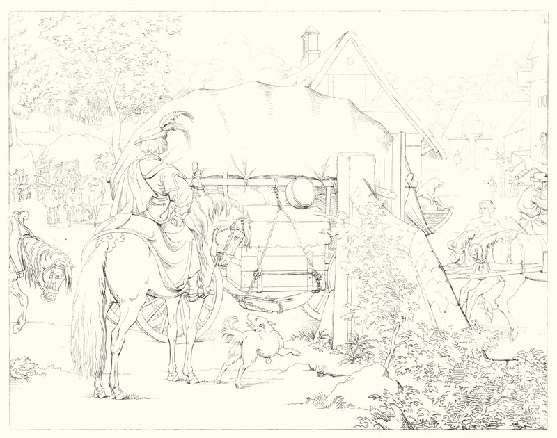 Illustration til Schillers Lied von der Glocke eller The Song Of The Bell (gravering) af Friedrich August Moritz Retzsch