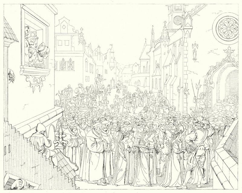 Illustration til Schillers Lied von der Glocke eller The Song Of The Bell (gravering) af Friedrich August Moritz Retzsch
