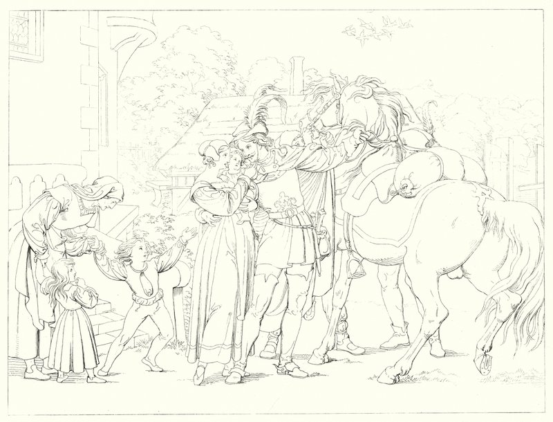 Illustration til Schillers Lied von der Glocke eller The Song Of The Bell (gravering) af Friedrich August Moritz Retzsch