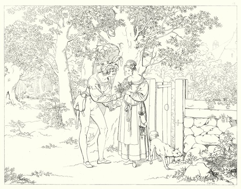 Illustration til Schillers Lied von der Glocke eller The Song Of The Bell (gravering) af Friedrich August Moritz Retzsch