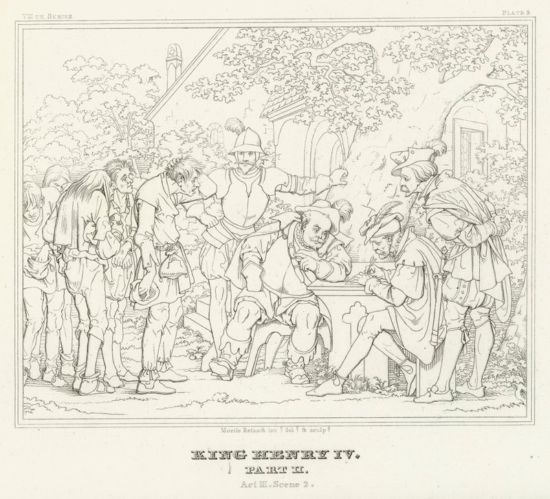 Kong Henrik IV, del II, akt III, scene 2 (gravering) af Friedrich August Moritz Retzsch
