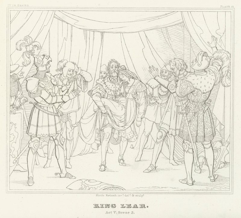 King Lear, V. Akt, Scene 3 (gravering) af Friedrich August Moritz Retzsch