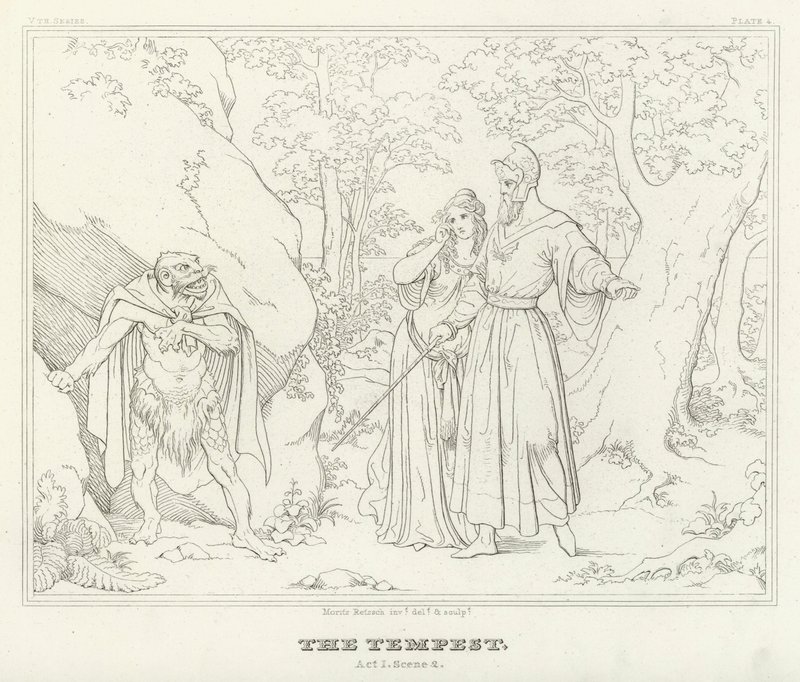 Stormen, Akt I, Scene 2 (gravering) af Friedrich August Moritz Retzsch
