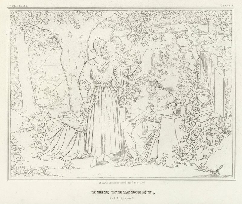 Stormen, Akt I, Scene 2 (gravering) af Friedrich August Moritz Retzsch
