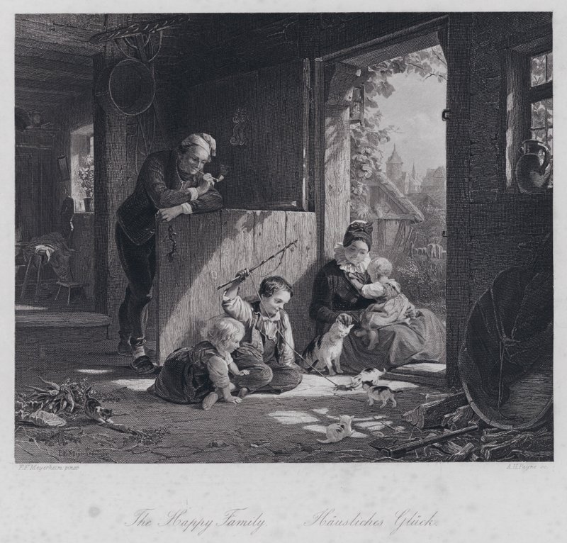 Den lykkelige familie (gravering) af Friedrich Edouard Meyerheim