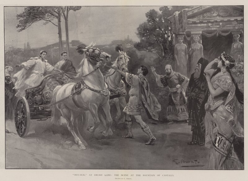 Ben-Hur, ved Drury Lane, scenen ved Castalia-fontænen af G.S. Amato
