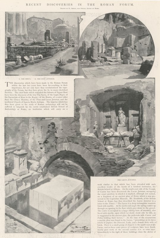 Nylige opdagelser i Forum Romanum af G.S. Amato