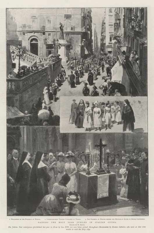 At vinde det hellige års jubilæum i italienske byer af G.S. Amato