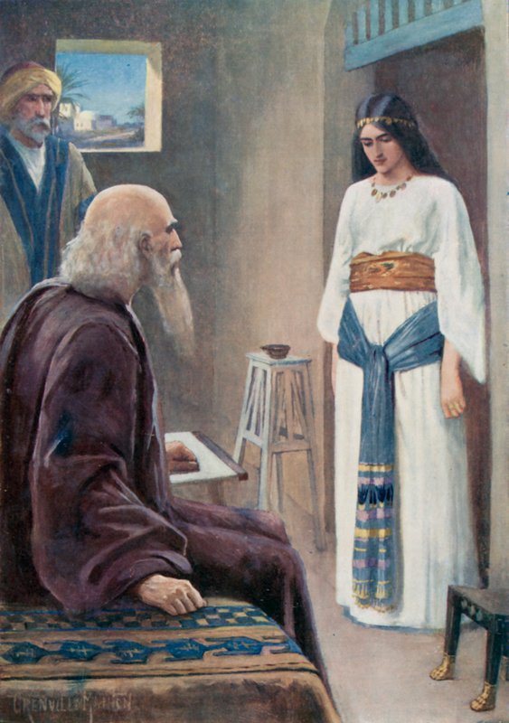Se, du har været forsigtig for os med al denne omhu, 2. Kongebog IV 13 (farve litho) af G. Grenville Manton