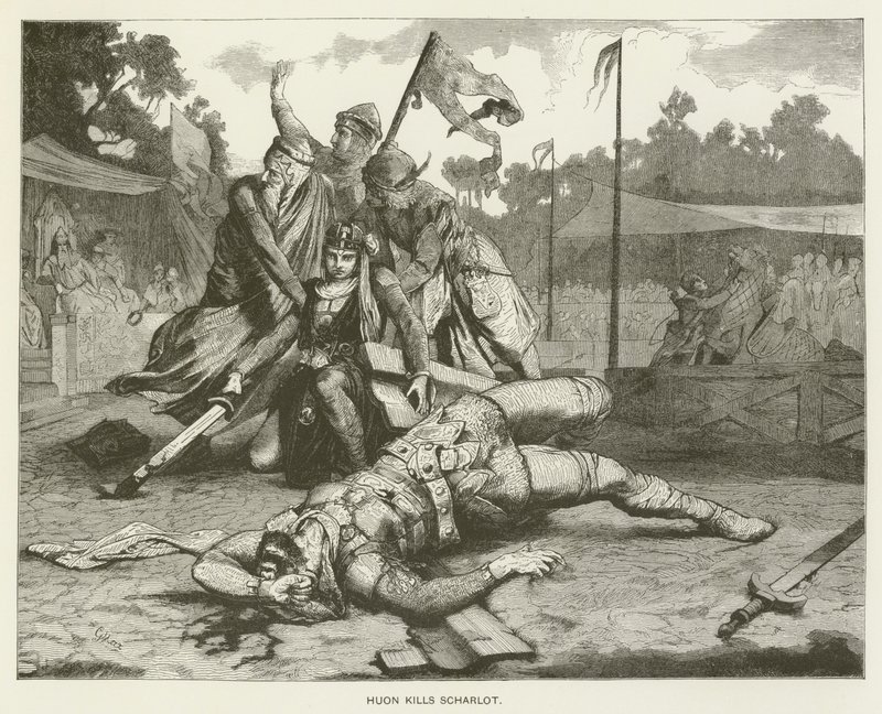 Huon dræber Scharlot af Gabriel Max