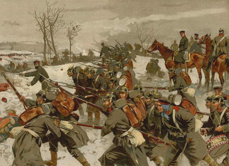 Slaget ved Lisaine, fransk-preussisk krig, 15-17 januar 1871 af Georg Koch
