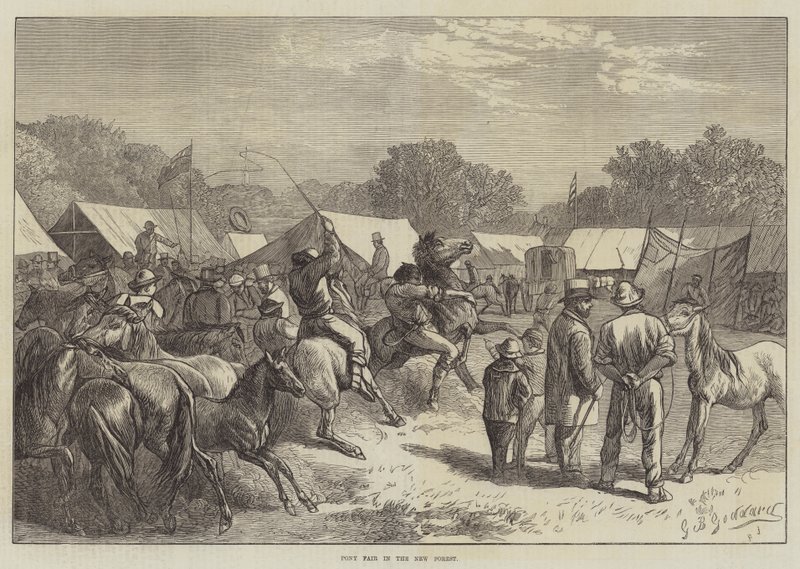 Ponymesse i New Forest af George Bouverie Goddard