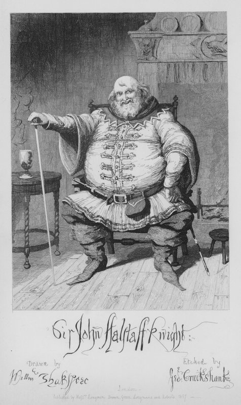 Sir John Falstaff Knight af George Cruikshank