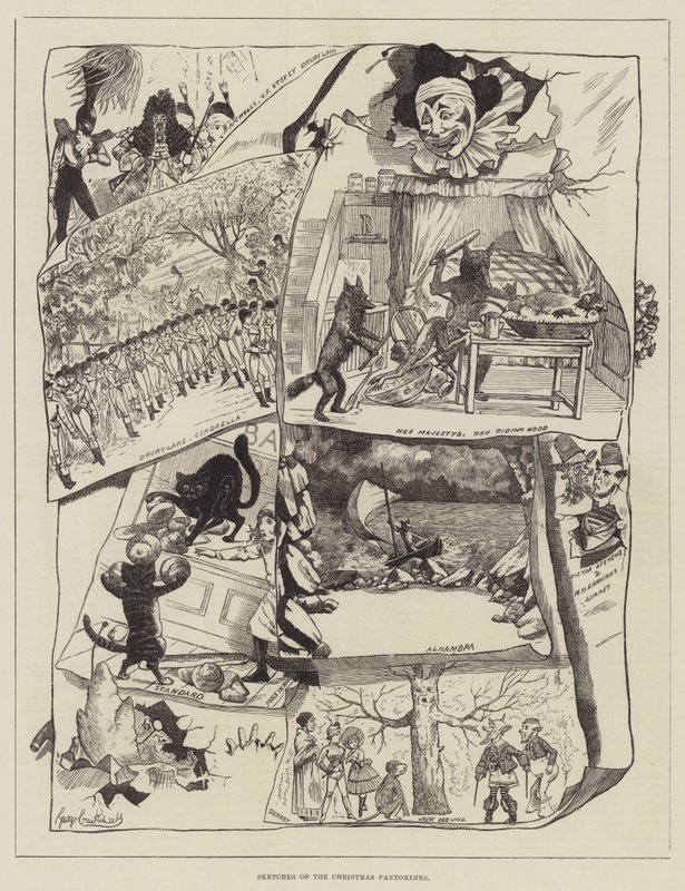 Skitser af julepantomimerne af George Cruikshank