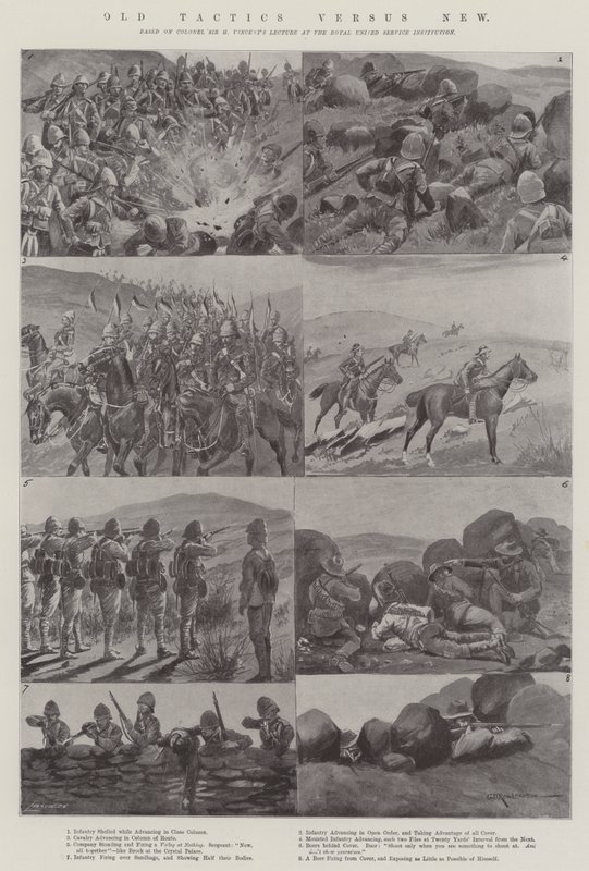 Gammel taktik versus ny af George Derville Rowlandson