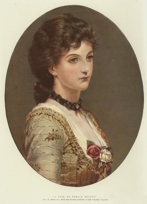 En type kvindelig skønhed (chromolitho) af George Dunlop Leslie
